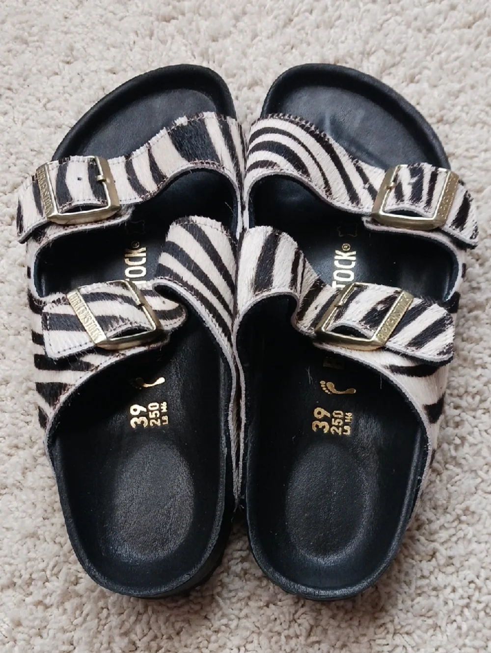 Birkenstock Arizona Exquisite Zebra, Size 39 N, New In Box - Picture 3 of 5